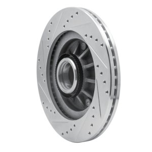 Ford F-150 Brake Rotor (1) - Front Right - R1 Concepts - Drilled & Slotted - Silver - `00-`04